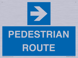 PEDESTRIAN ROUTE - right arrow